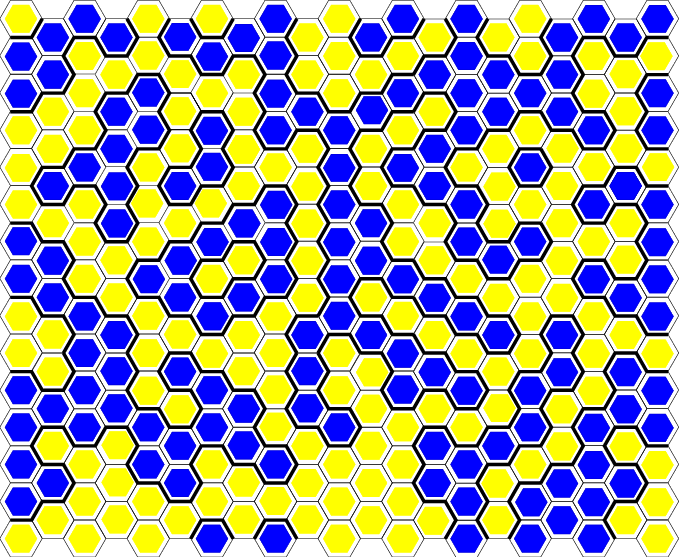 Finite Portion Of A Percolation Configuration On The - Circle (679x557), Png Download
