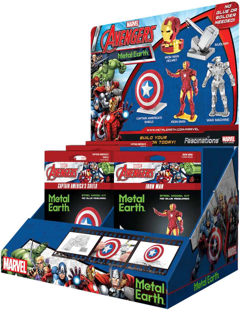 Metal Earth Marvel Thor's Hammer - Action Figure (1100x1100), Png Download