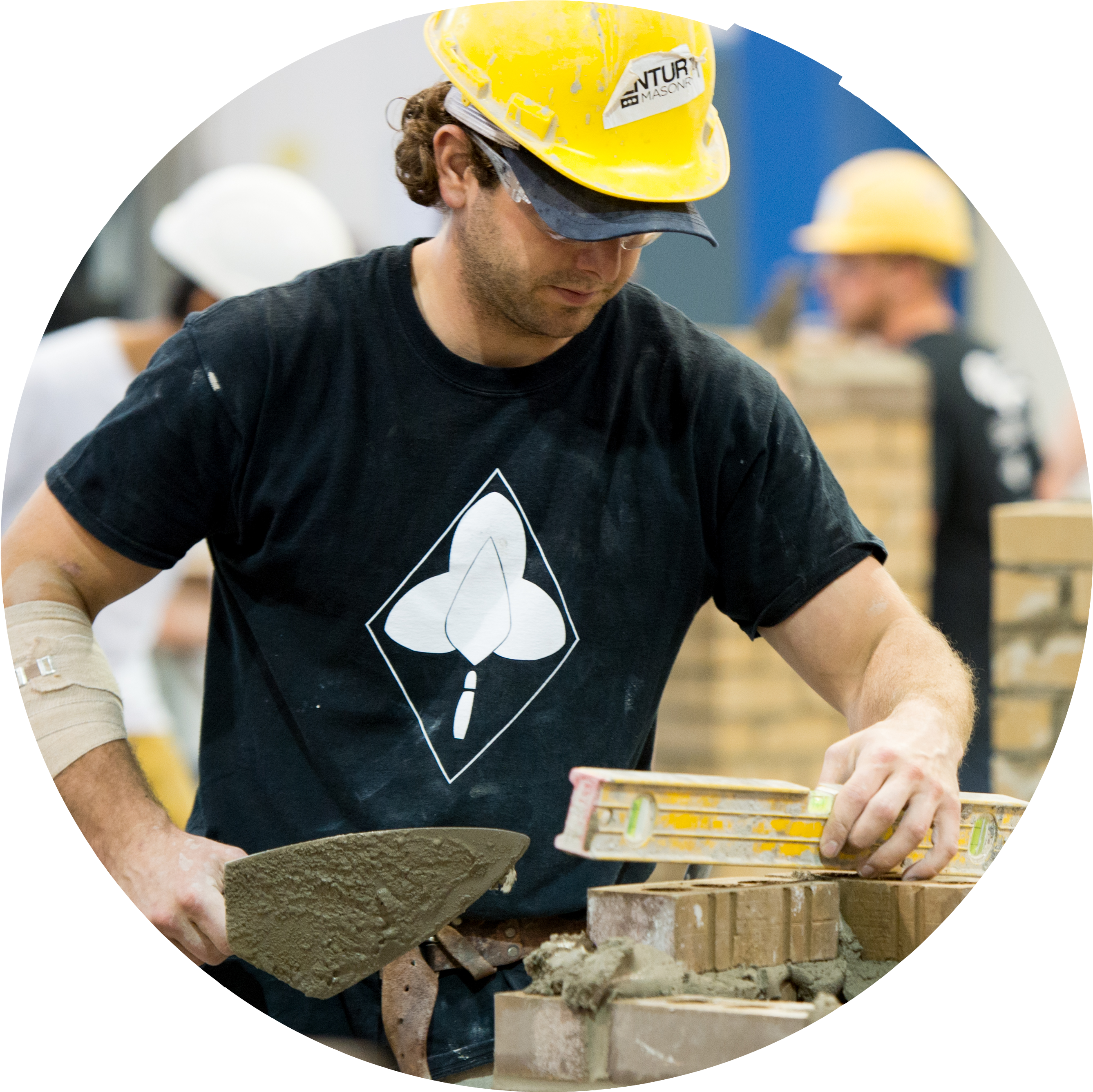 Brick And Stone Masons Make Or Fix Walls, Foundations - Construction Worker (4826x3212), Png Download