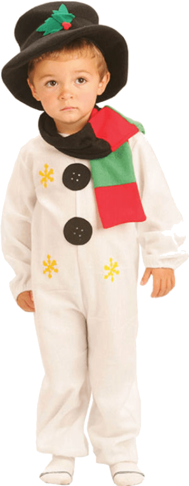 Child Cute Snowman Costume - Snowman Costume Toddler (600x951), Png Download