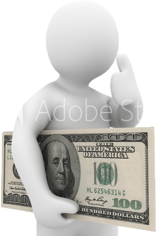 Man With Dollar Showing Thumbs Up - Cash (1280x853), Png Download