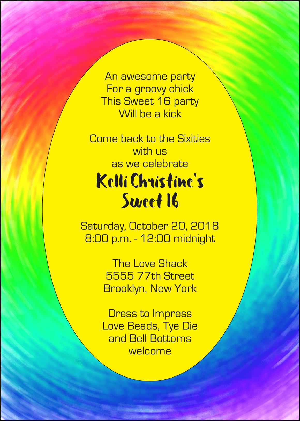 Sweet 16 Invitation - Circle (1660x1660), Png Download