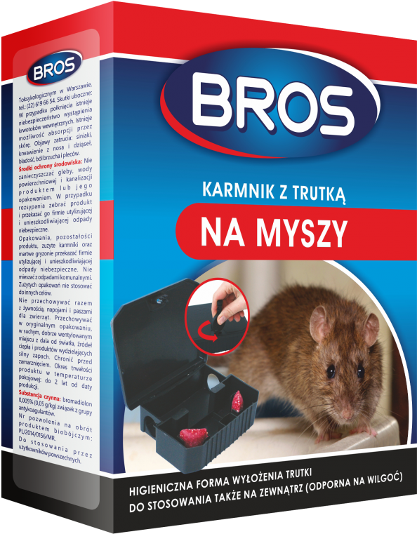 Bros Mouse Killer In Bait Box - Bros Spray Na Mrówki (637x768), Png Download