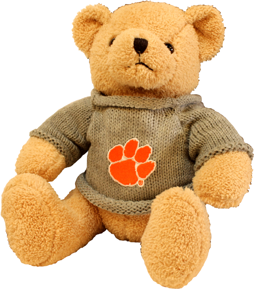 Clemson Plush "theodore" Teddy Bear - Teddy Bear (937x1024), Png Download