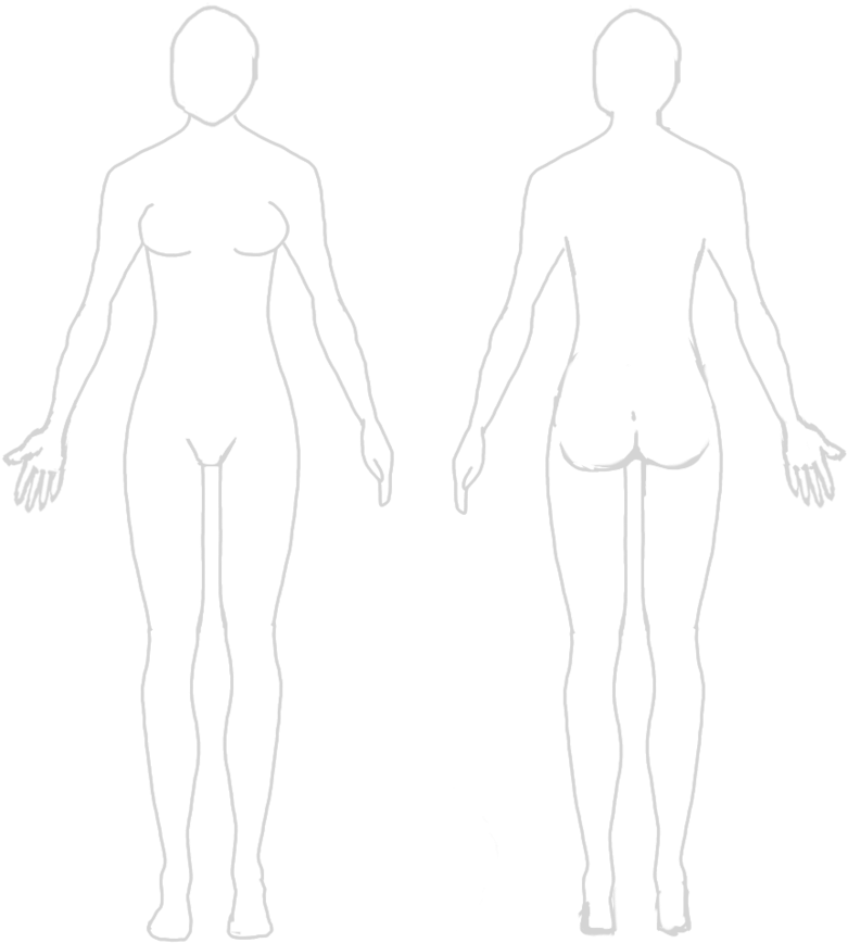 Humanbody - Female Blank Human Body (800x881), Png Download