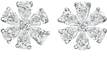 Main Navigation Section - Harry Winston Lotus Cluster Earrings (760x500), Png Download