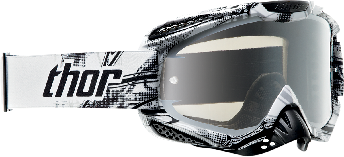Thor Goggles Ally Scorpio - Black And White Thor Goggles (1200x548), Png Download