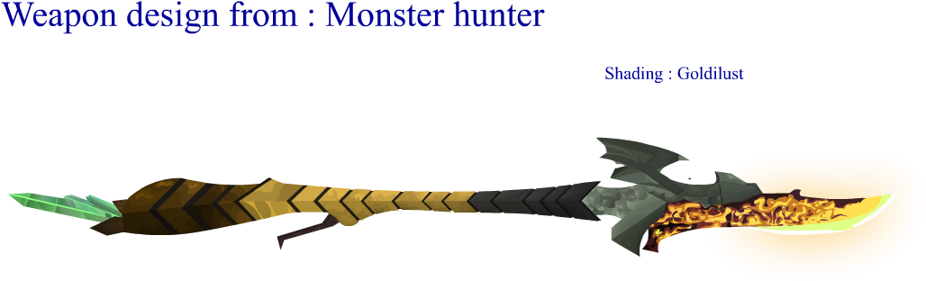 Monster Hunter Insect Blade 79k - Space Intentionally Left Blank (1083x350), Png Download