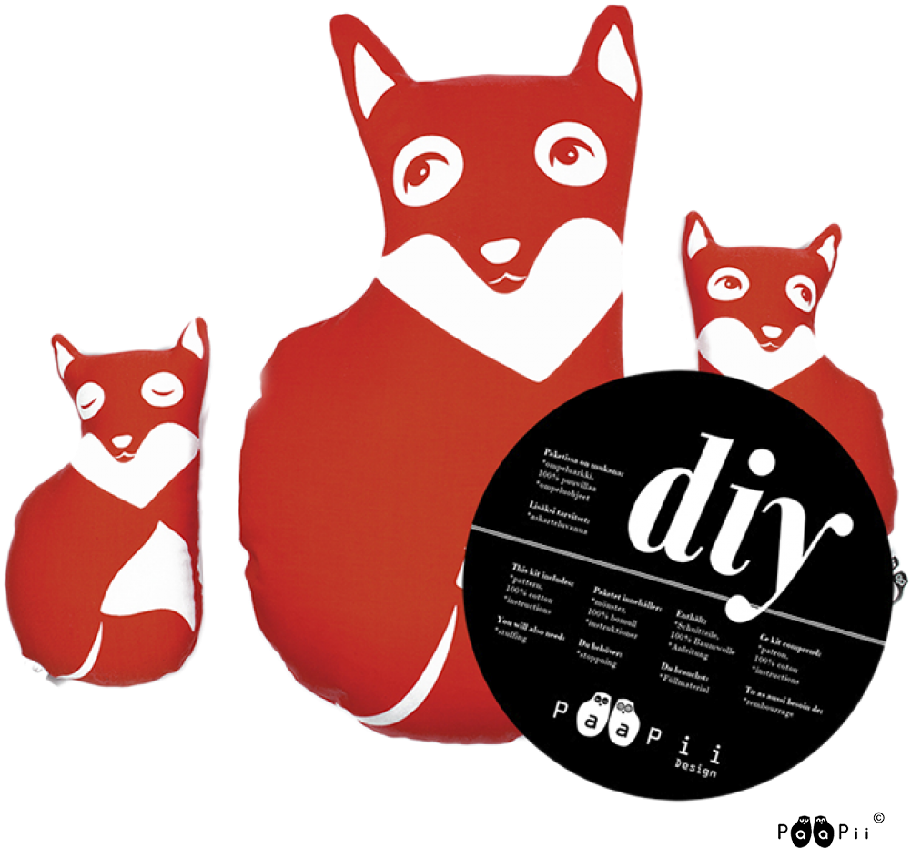 Diy Fox Family, Red - Paapii Bambi (1000x1000), Png Download