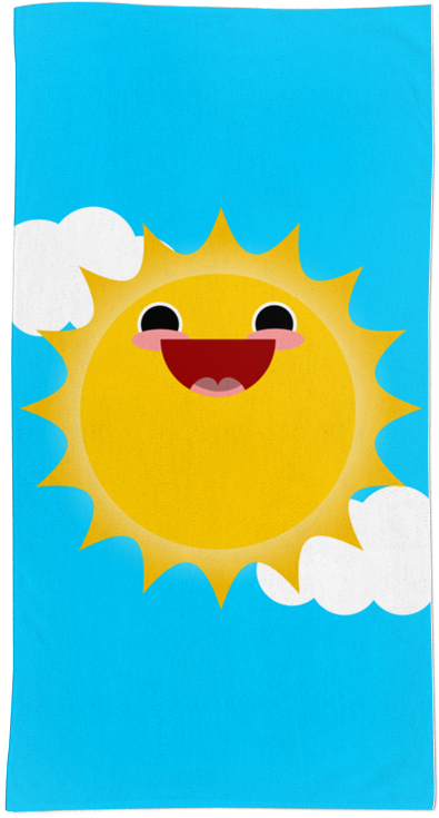 Toalha Happy Sun De Bode™na - Cartoon (800x800), Png Download