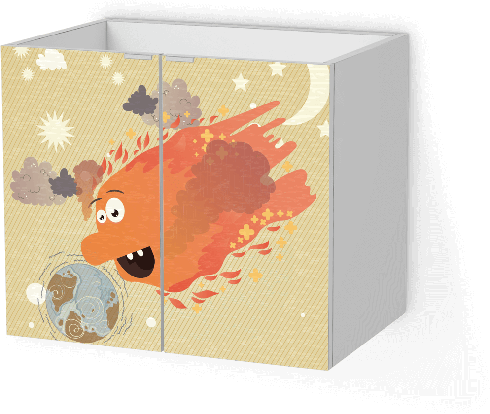 Lillangen Waschkommode 2 Türen Möbelfolie Happy Sun - Porcupine (1200x1200), Png Download