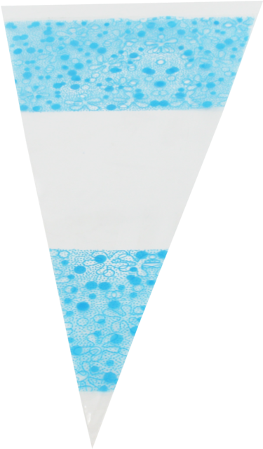 Bag, Conical Bag, Pp, 18x37cm, Lace Pattern Blocked, - Puntzakjes Blauw (640x640), Png Download