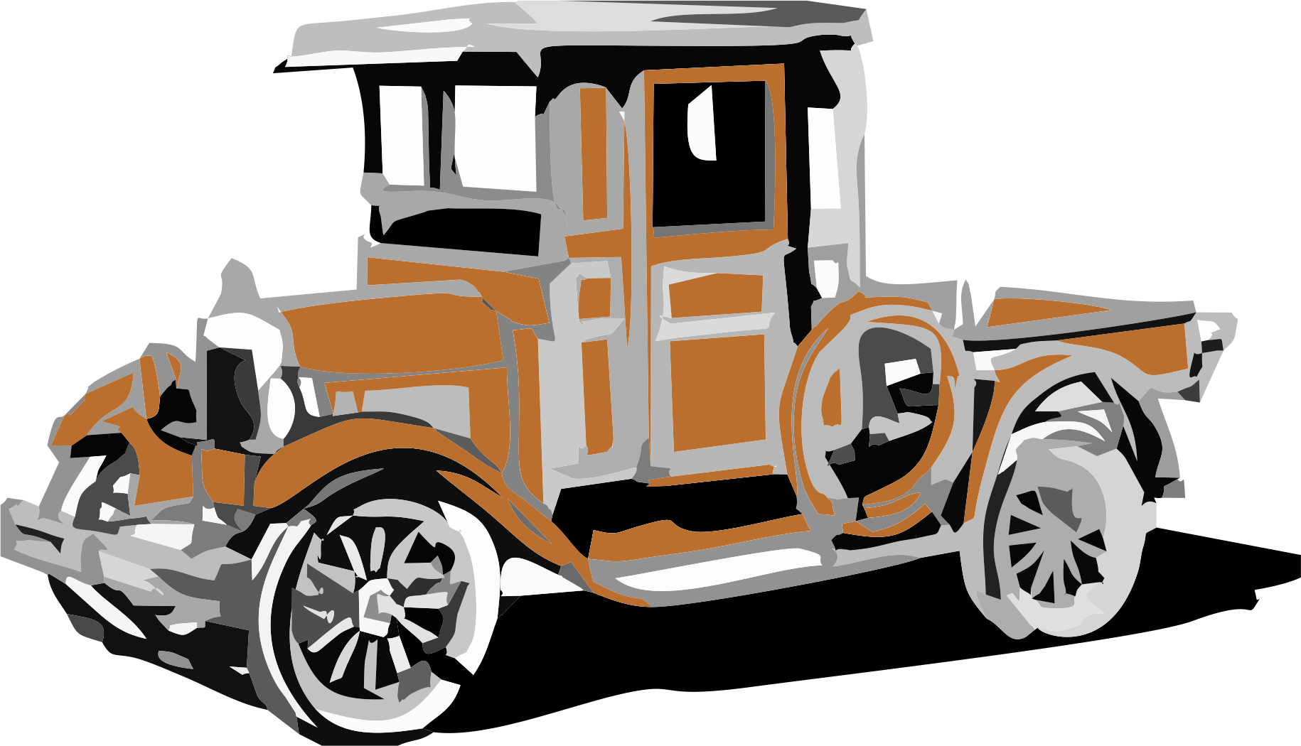 Vintage Car Ford Model T Drawing - Ford Model T Clipart Png (1830x1050), Png Download