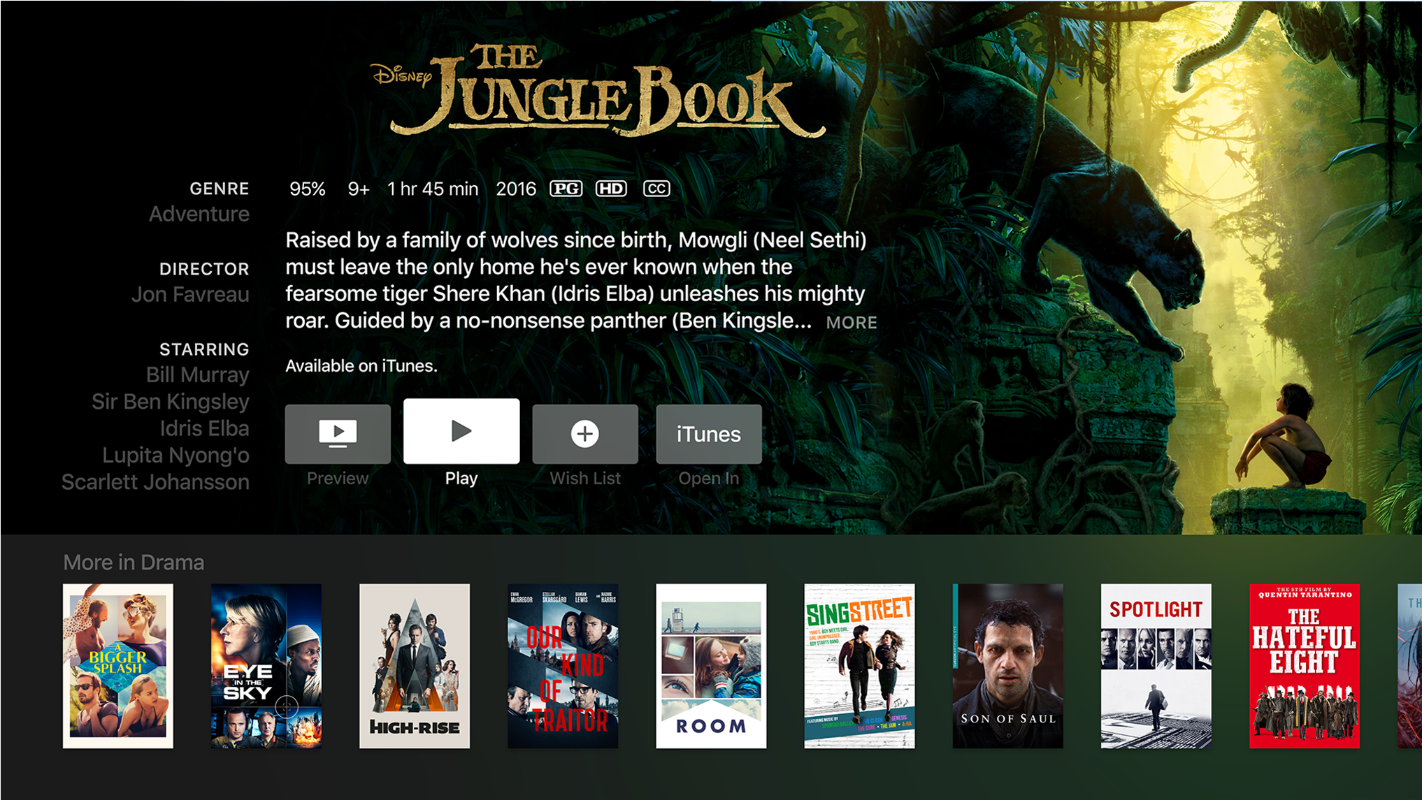 Jungle Book Itunes - Disney The Jungle Book Poster (2048x1700), Png Download
