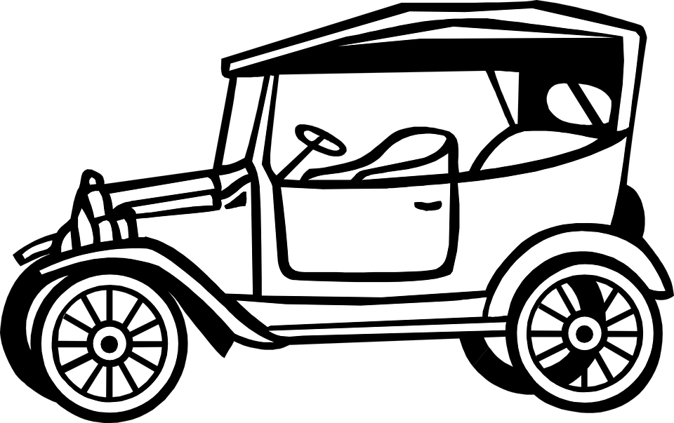 Vintage Car - Henry Ford Car Drawing (960x603), Png Download