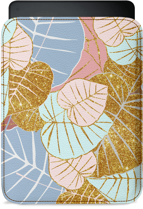 Dailyobjects Floral Gold Real Leather Sleeve Case Cover - Throw Pillow (900x900), Png Download