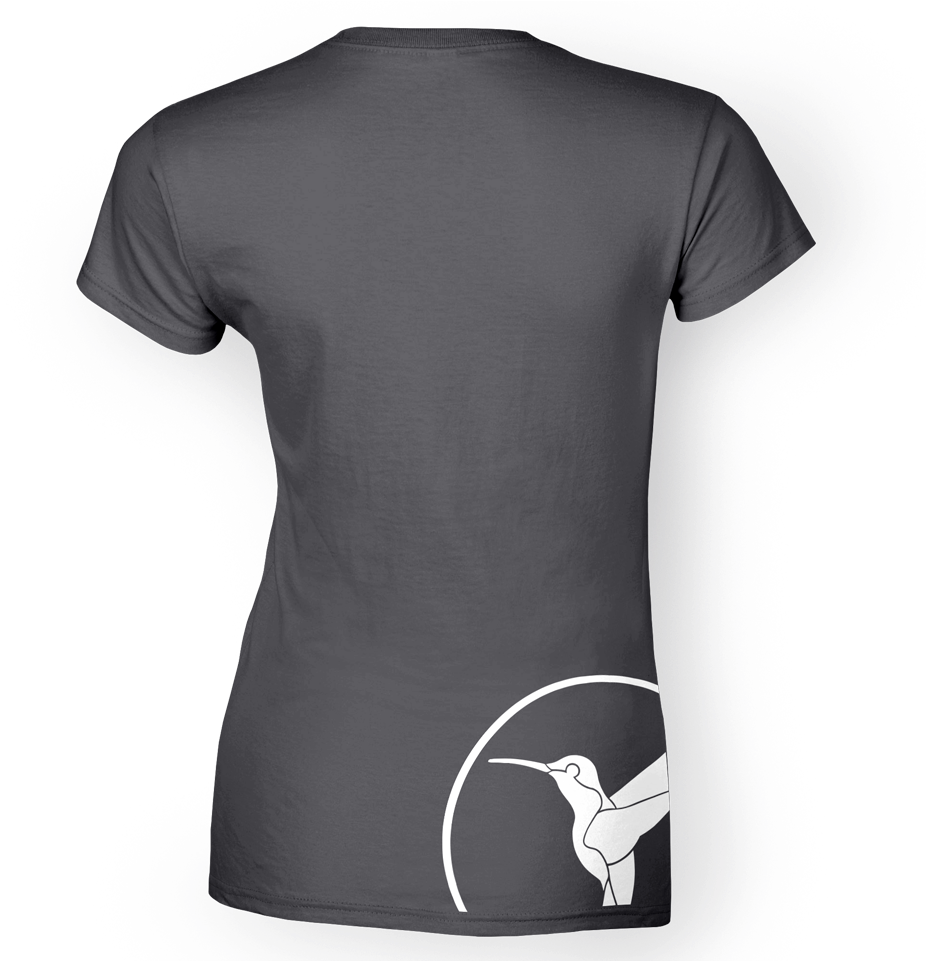 Women's T Shirt Graphite Back White - Active Shirt (960x960), Png Download