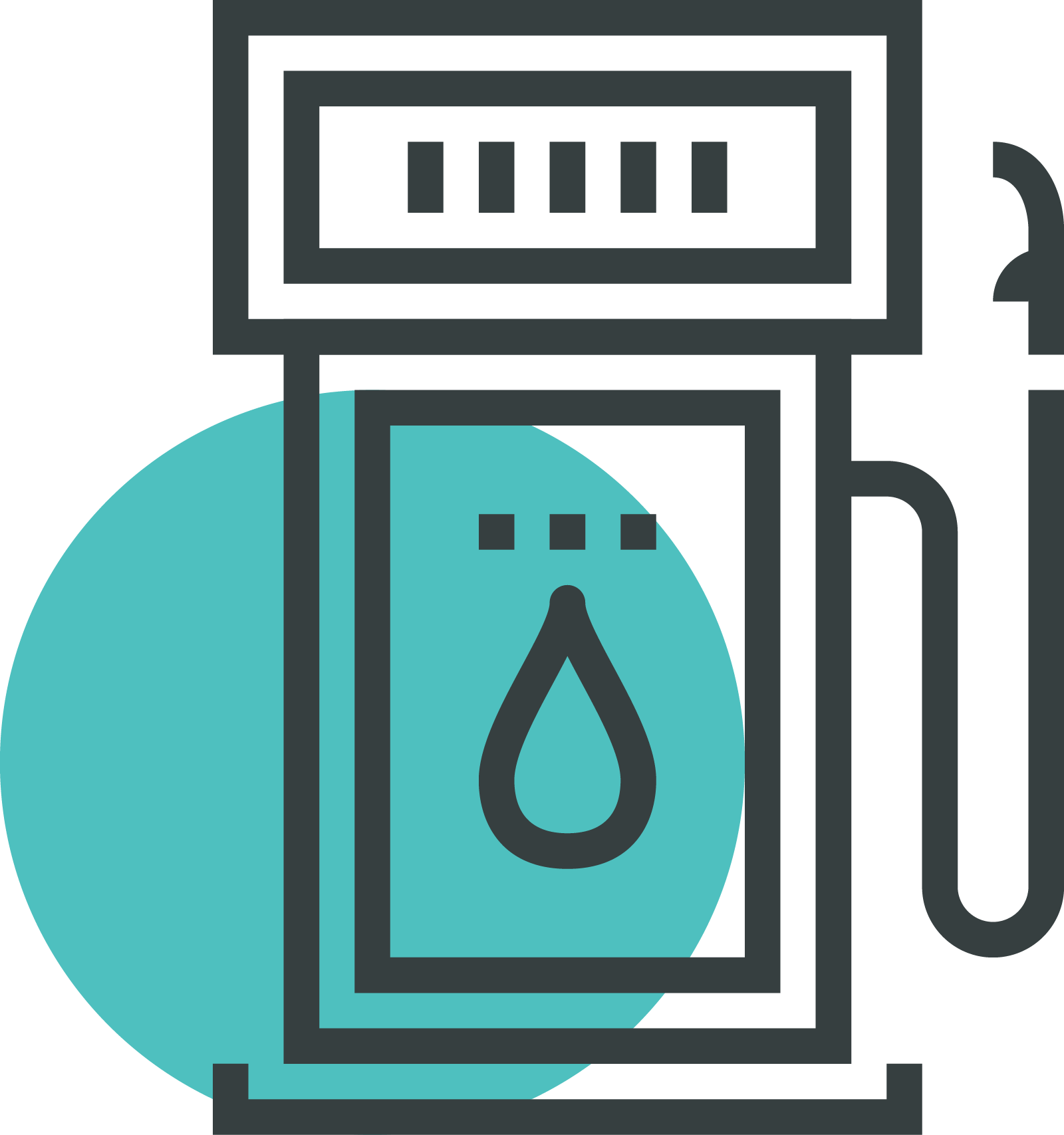 Icon Gas Pump - Icon (1600x1707), Png Download