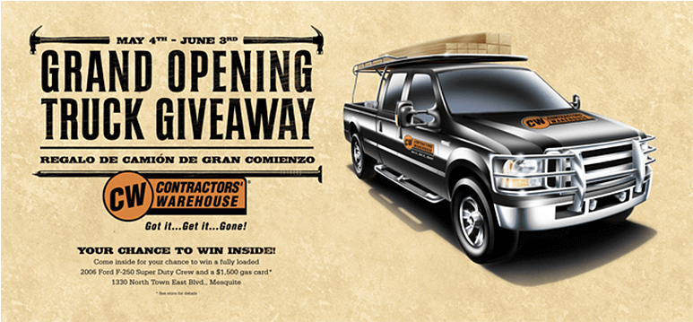 Contractors Warehouse Gas Pump Topper - Off-road Vehicle (1200x505), Png Download