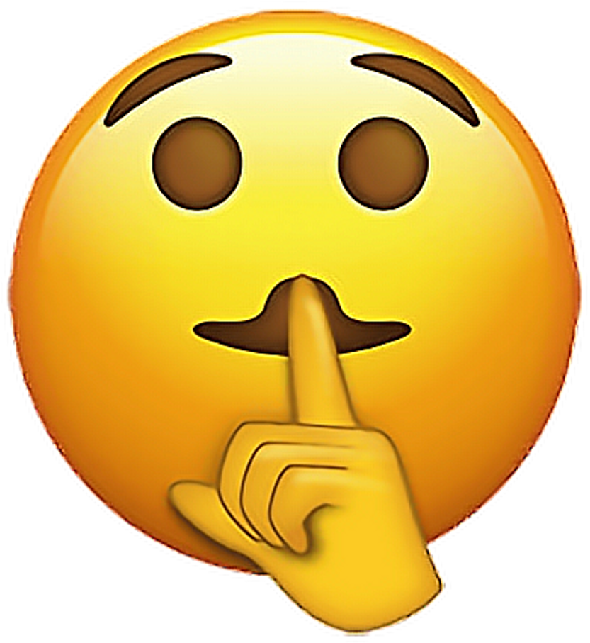 Emoji Emojis Emojisticker Shh Shhemoji Sticker Stickers - Shh Emoji (1024x1024), Png Download