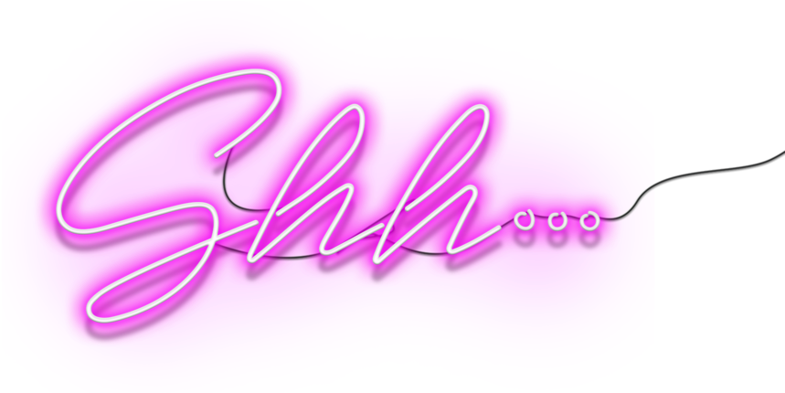 Shh Neonwide - Calligraphy (1000x429), Png Download