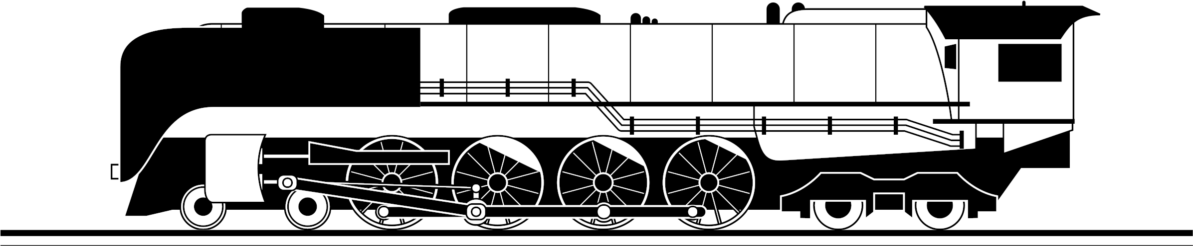 Graphic Freeuse Download Big Image Png - Transparent Train Outline (2400x514), Png Download