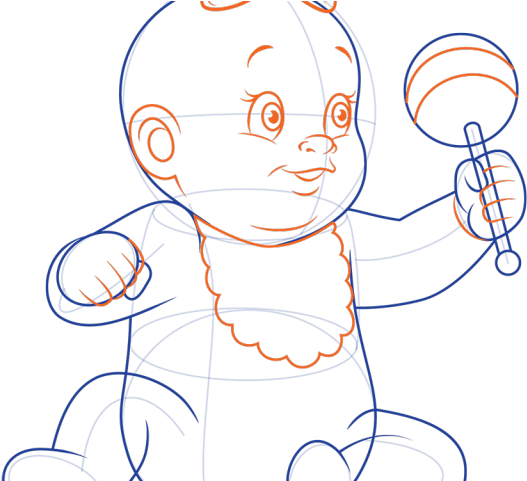 Drawn Baby Baby Rattle (640x480), Png Download
