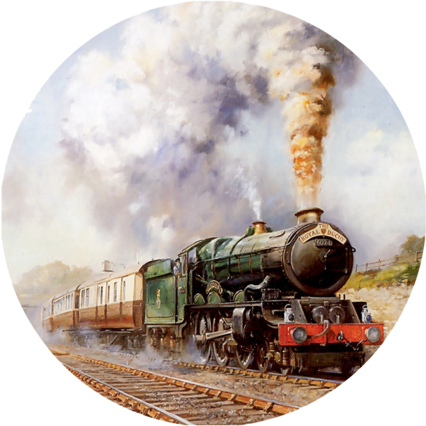 Steam Trains Of The World 4 - Steam Train Painting (630x630), Png Download