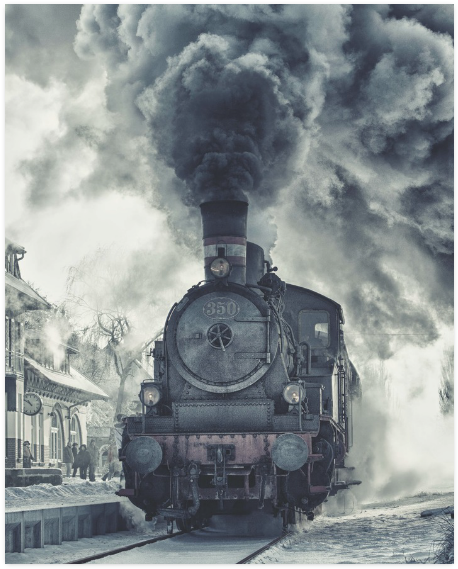 Steam Engine Train 1800 (800x800), Png Download
