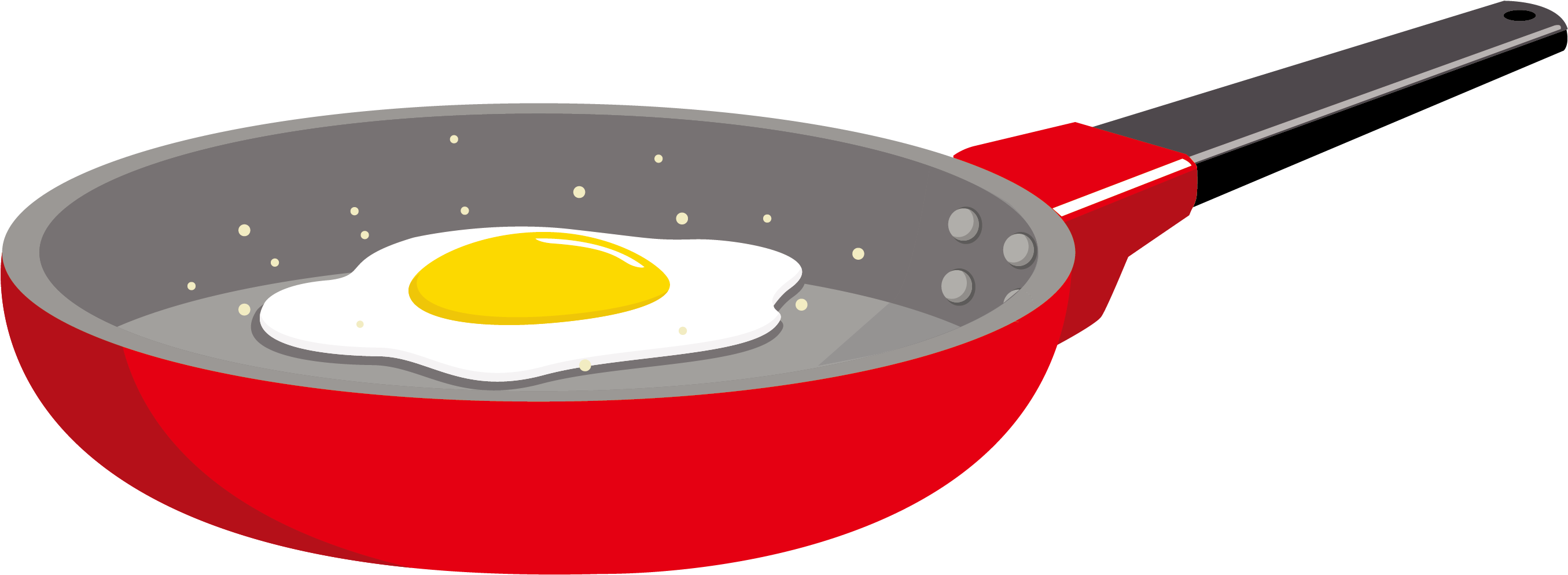 Fried Egg Clipart Egg Omelet - Egg Pan Clip Art (2711x1000), Png Download
