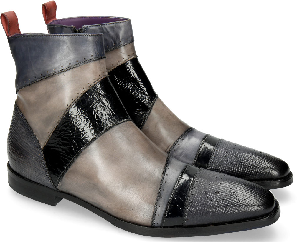 Ankle Boots Elvis 26 Skink Navy Soft Patent Oriental - Melvin & Hamilton (1024x1024), Png Download