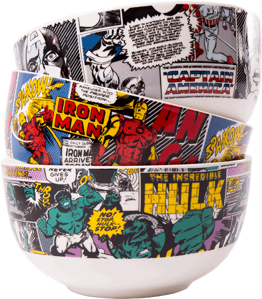 Hulk, Ironman & Captain America Ceramic Bowl Set Of - Hulk (600x600), Png Download