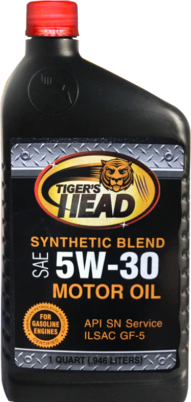 Tiger Head Oil Sae 5w30 12/32oz - Tigers Head Oil (411x820), Png Download