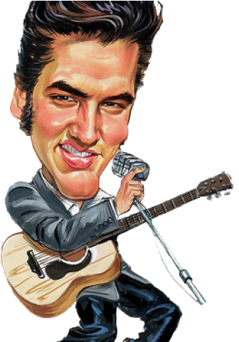 Concert Clipart Elvis - Elvis Presley Cartoon (640x480), Png Download