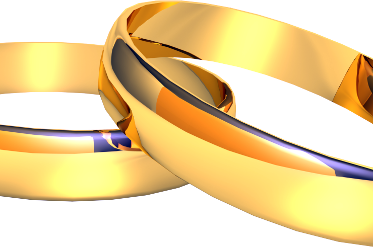 Wedding Rings - Wedding Ring Hd Png (740x493), Png Download