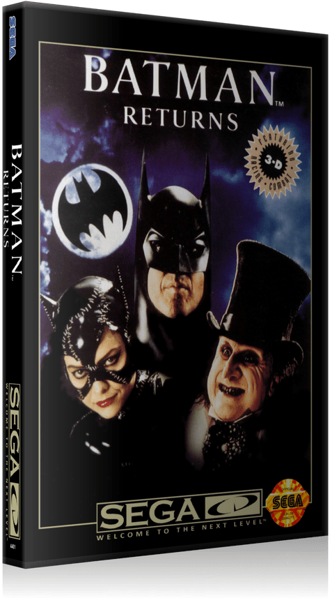 Batmanreturns 3 Replacement Retro Gaming Case Foxy - Batman Returns Sega Cd (800x900), Png Download