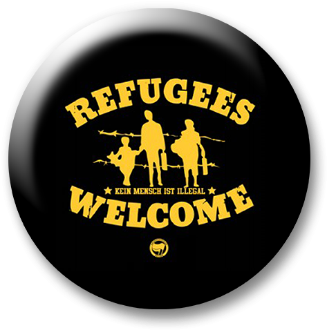 Refugees Welcome - Circle (1000x1320), Png Download