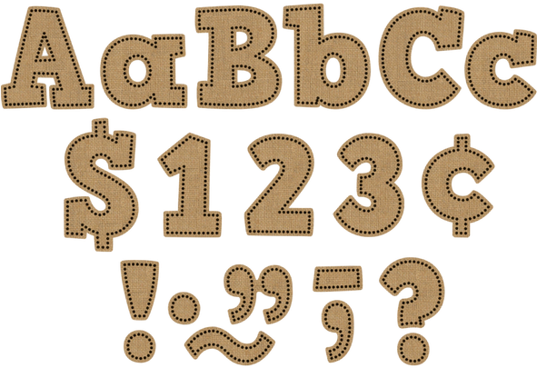 Burlap Bold Block 4" Letters Combo Pack - Motif (590x590), Png Download