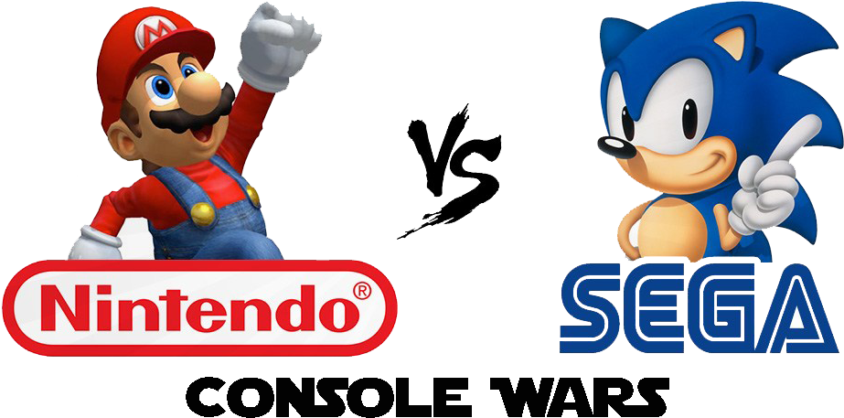 Sega Vs Nintendo, A Guerra Dos Consoles - Nintendo Vs Sega Png (1074x483), Png Download