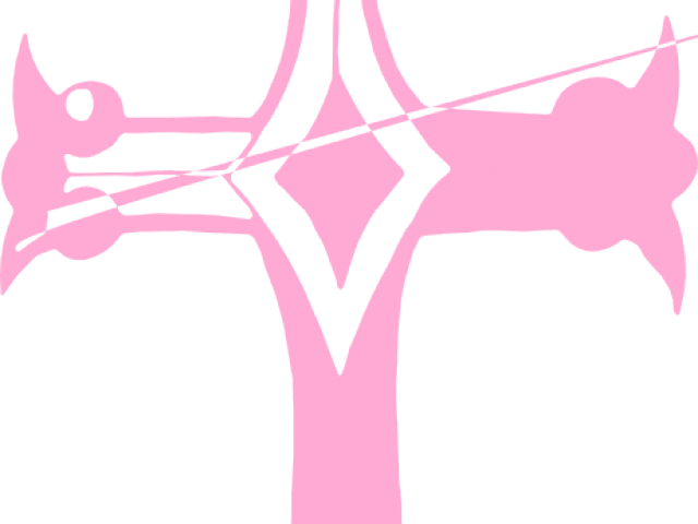 Pink Clipart Crucifix (640x480), Png Download