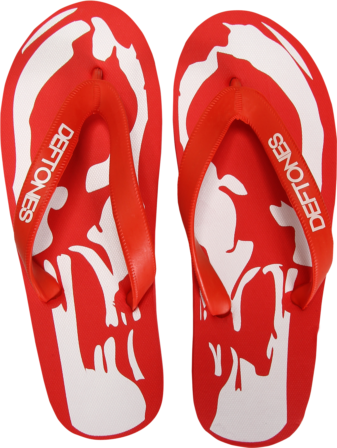 Skull Red Flip Flops $25 - Flip-flops (1600x1600), Png Download