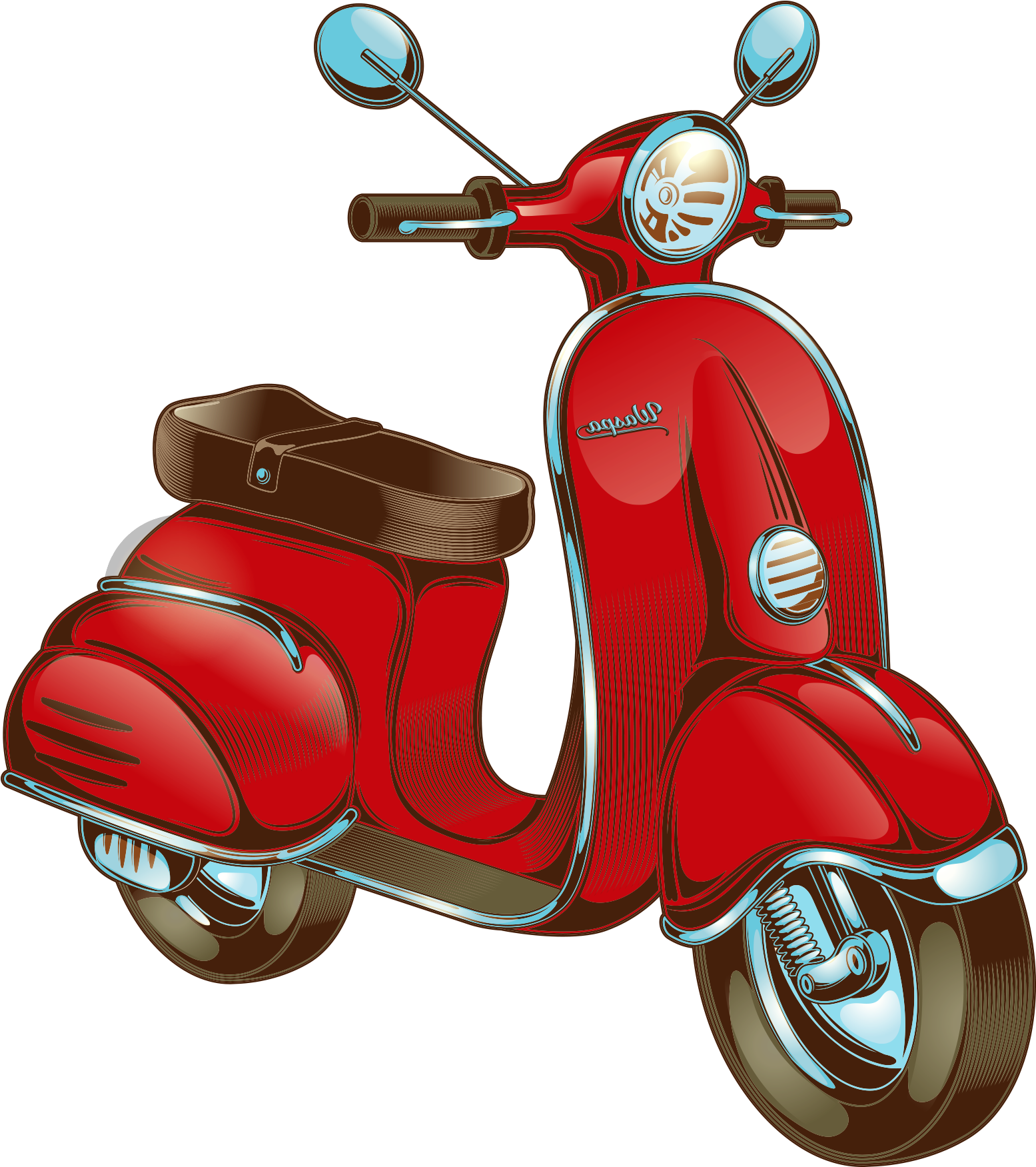 Download - Red Scooter Png (2048x2048), Png Download
