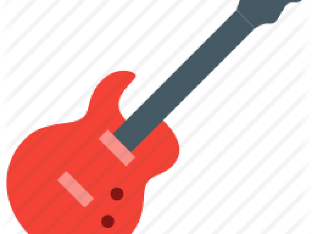 Bass Guitar Clipart Rock And Roll Guitar - Illustration (640x480), Png Download