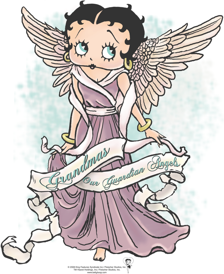 Betty Boop Grandma Guardian Angel Men's Regular Fit - Betty Boop (792x959), Png Download