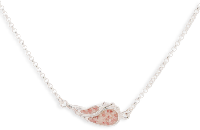 Impasto Medium Brush Stroke Inline Necklace - Chain (683x1024), Png Download