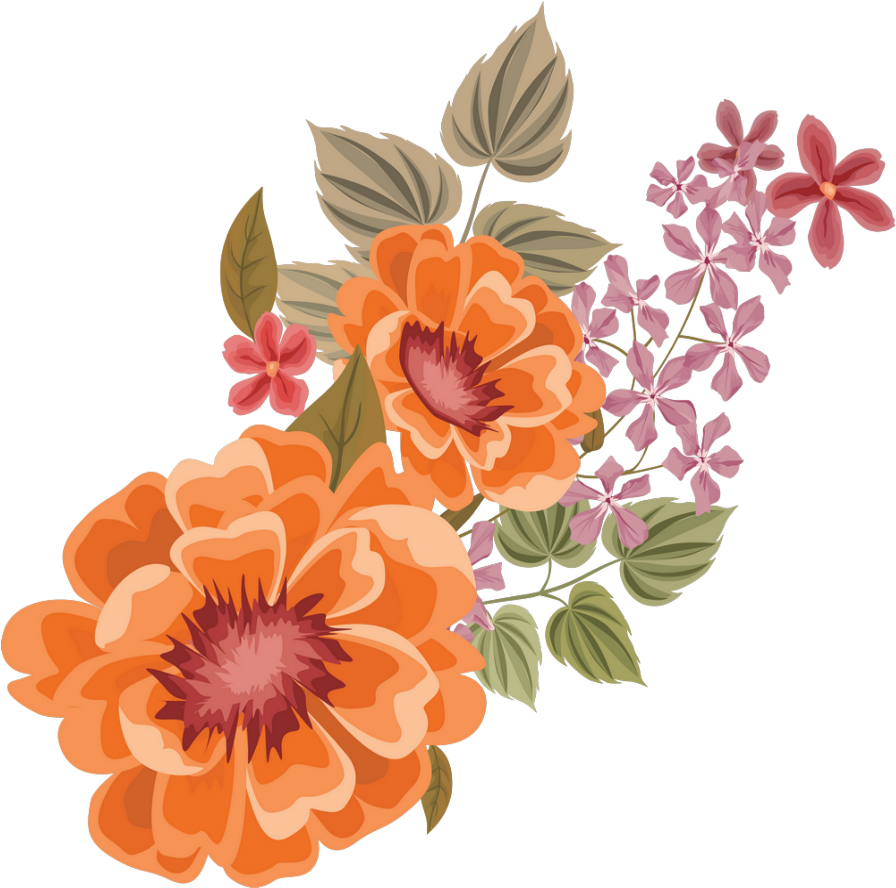 Mq Orange Flowers Flower Garden - Flower (1024x1024), Png Download