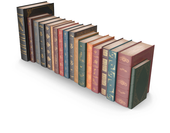 Books Png Images - Row Of Books Png (600x600), Png Download