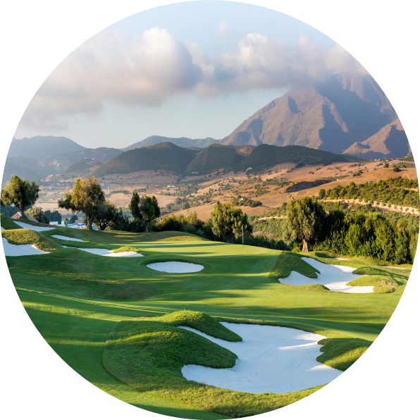 Finca Cortesin Is An Independent Luxury Golf, Hotel - Golf Course (596x596), Png Download