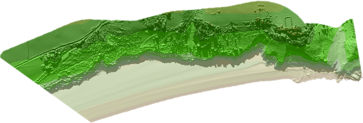 An Example Of Our Lidar At Slapton Sands, Devon - Hill (1521x703), Png Download