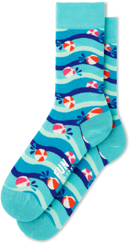 Women's Beach Balls Socks - Sock (1080x1080), Png Download